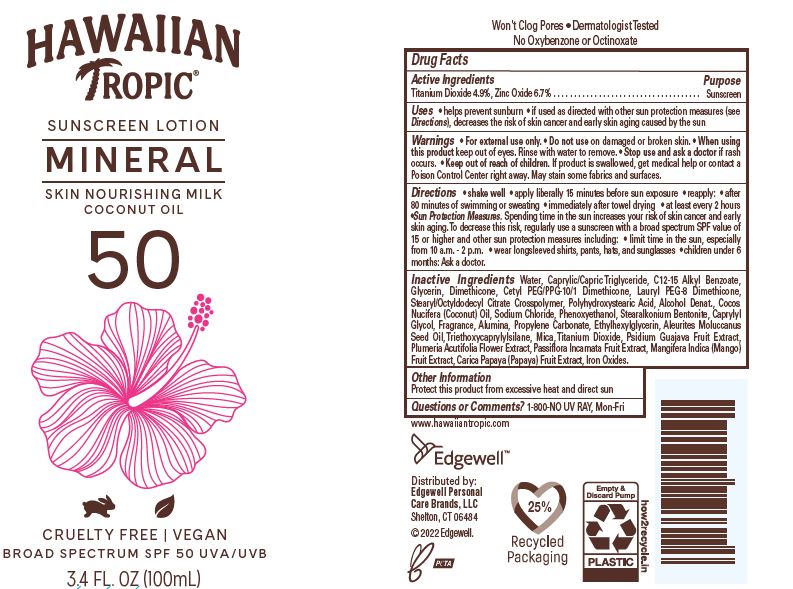 Mineral Skin Nourishing Milk SPF 50, DailyMed label scan
